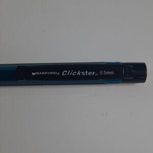 Vintage Sanford Clickster 0.5mm Mechanical Pencil Translucent Blue